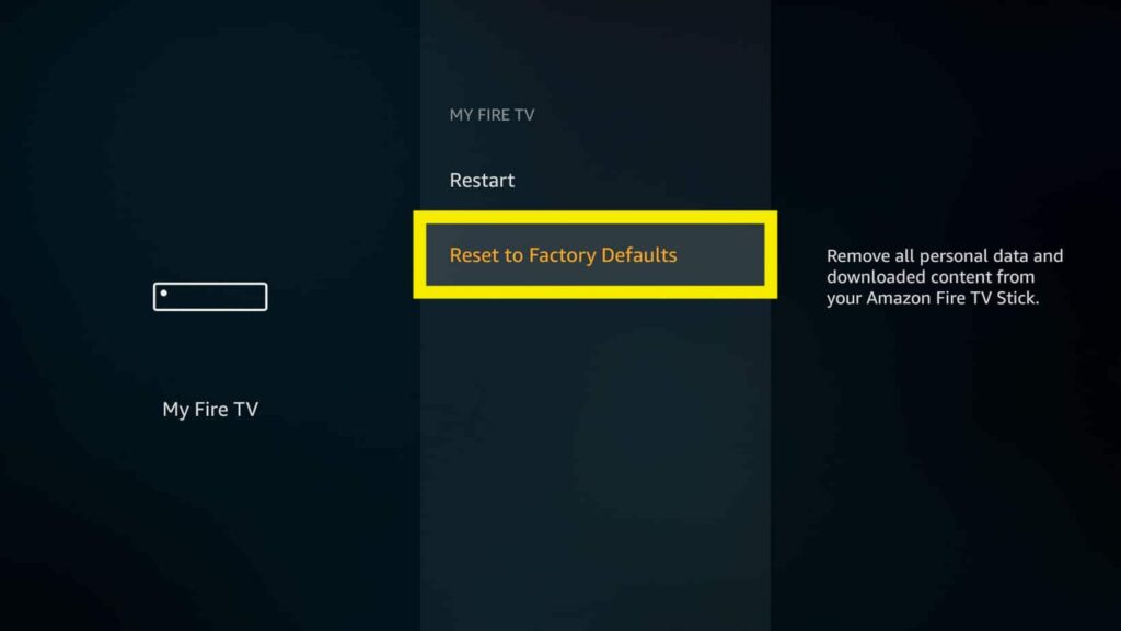 Factory Reset Firestick