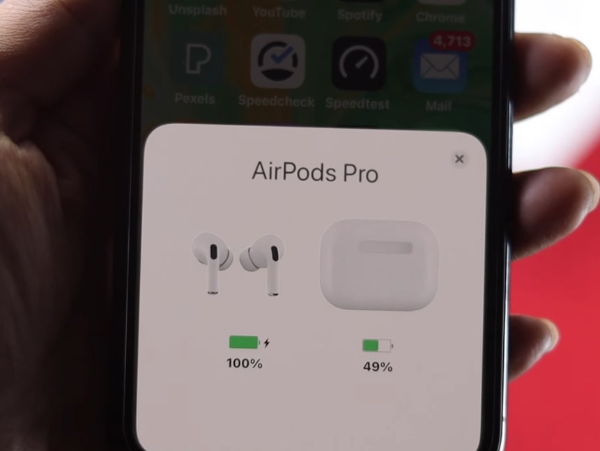 view airpods charge level