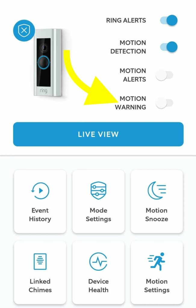 Ring Motion Warning