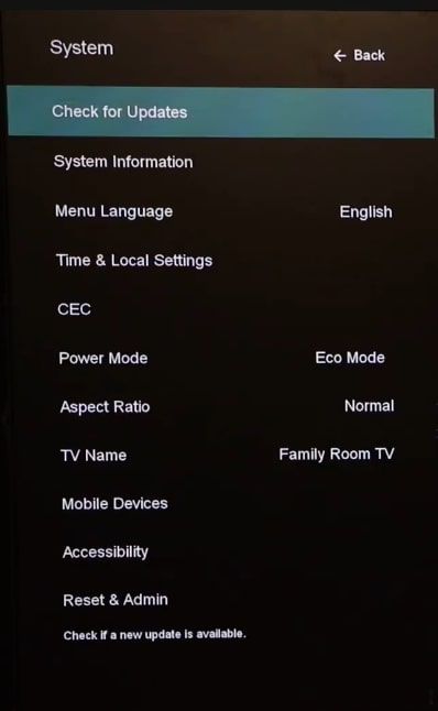 Update Vizio TV Firmware