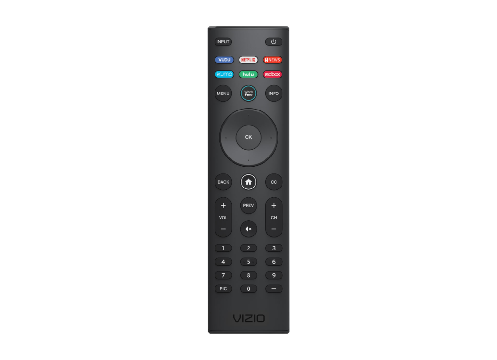 vizio smartcast tv remote layout