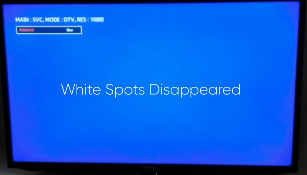 white spots on tv fixed