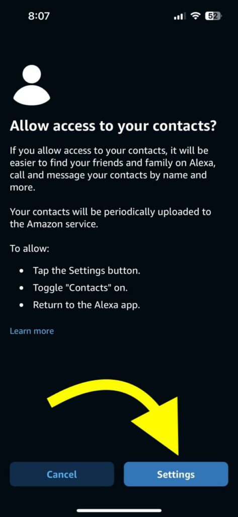 Alexa Contacts Access