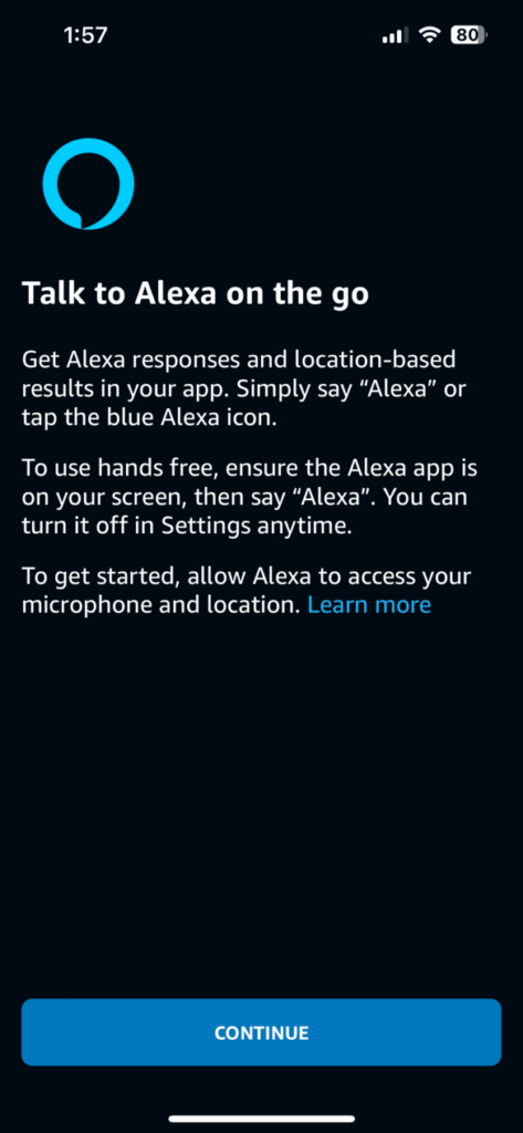 Alexa Hands Free on iPhone