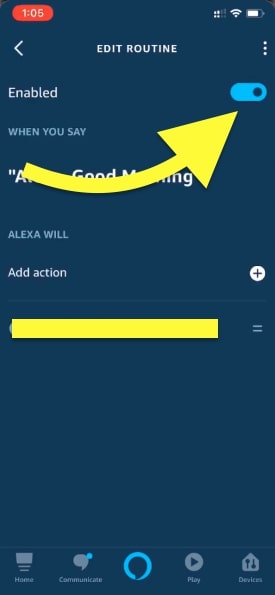 Disable Alexa Routines