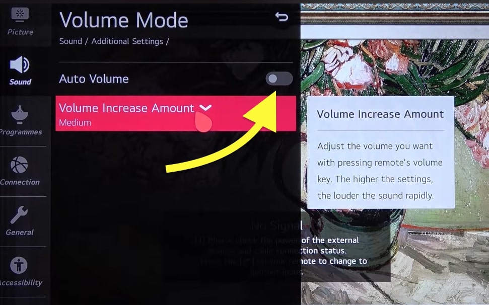 Enable Auto Volume on LG TVs