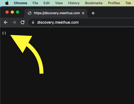 Hue Not Connected To The Same Network