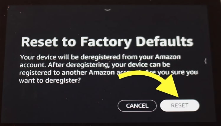 Reset to Fatory Defaults Echo Show