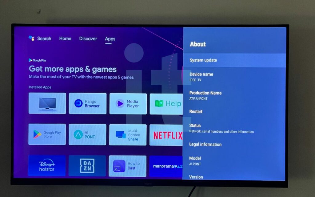 System Update Android TV