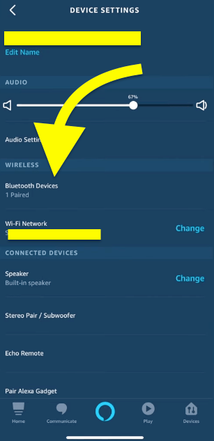 Tap Bluetooth Devices under Wireless.