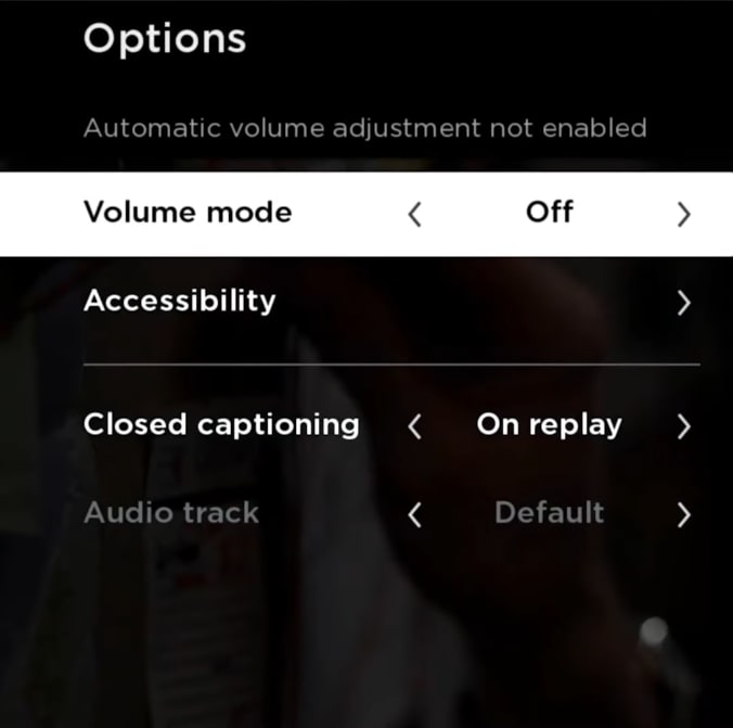 disable volume mode