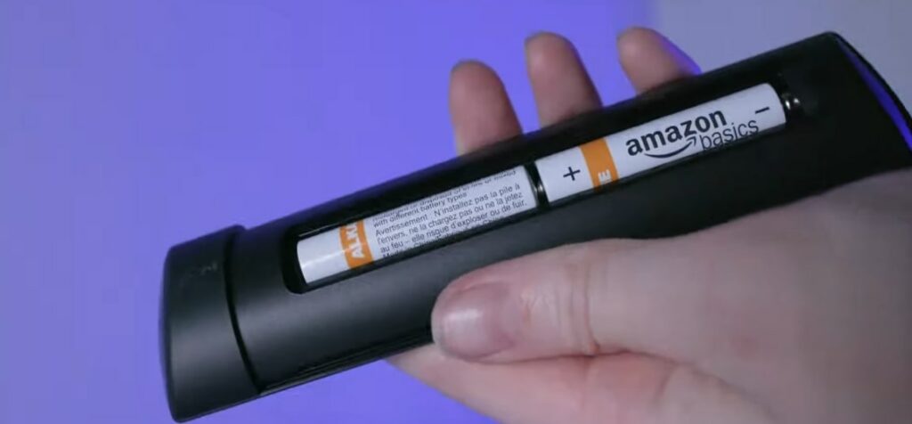 Insert The Batteries In The Fire TV Remote