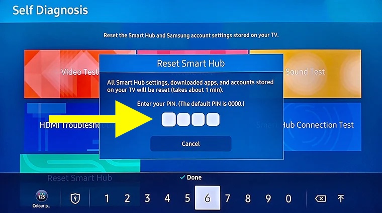 Reset Samsung Smart Hub