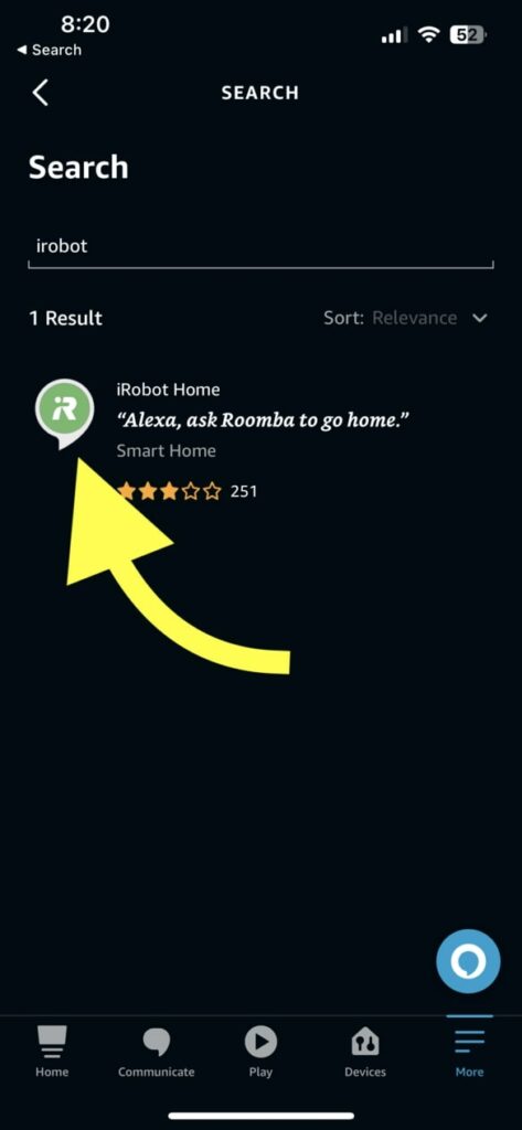 add iRobot Home skill to Alexa