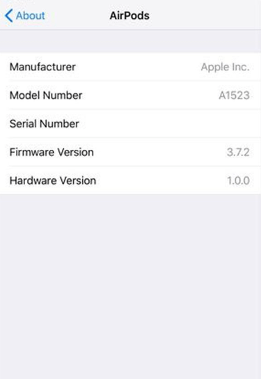 airpods firmware version