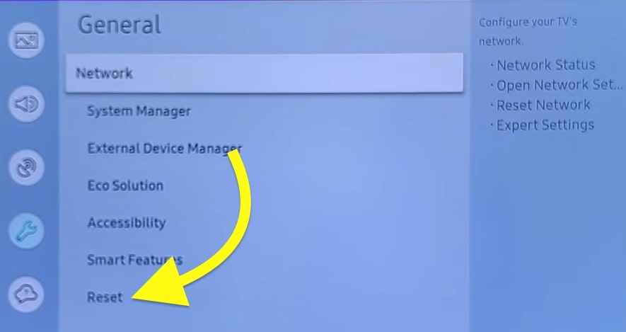 Reset Samsung TV