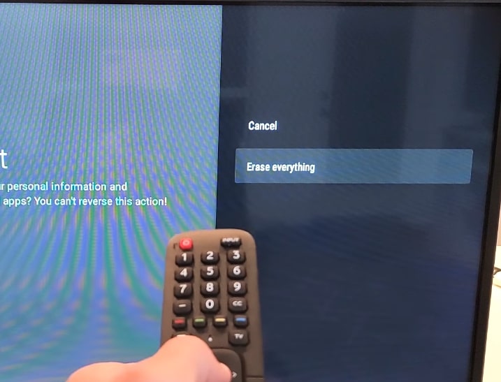 erase everything hisense tv