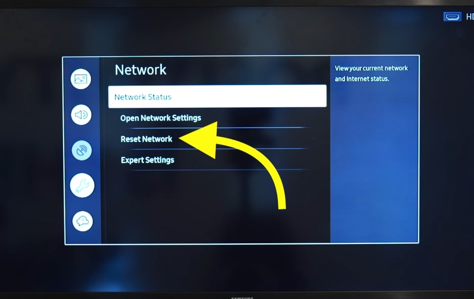 reset samsung network settings
