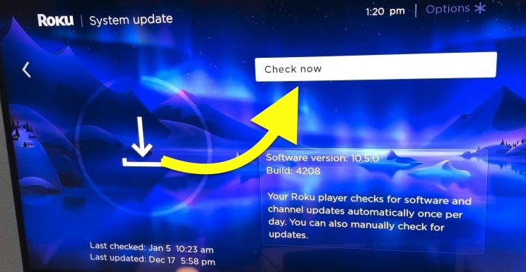 Update Roku TV