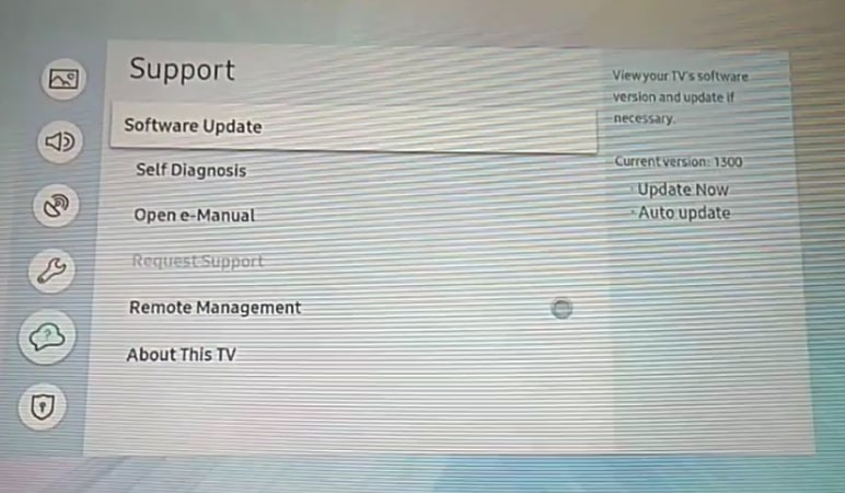 samsung tv software update