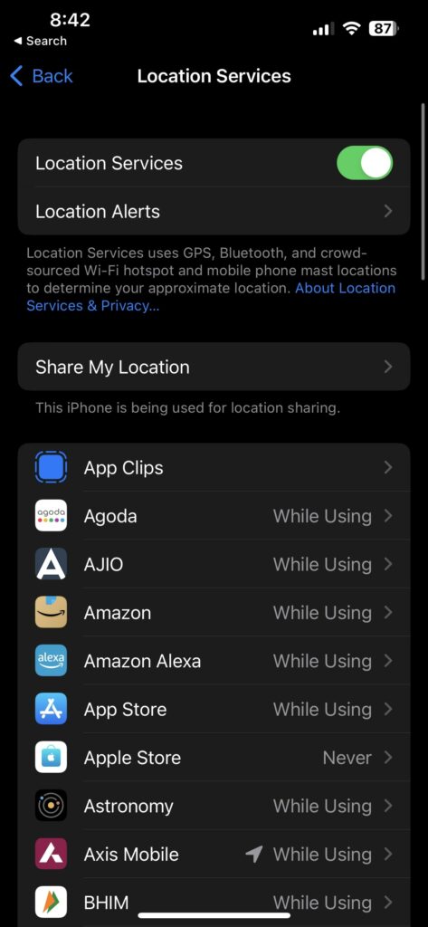 Enable Location Services