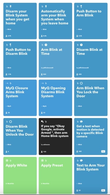 blink ifttt applets