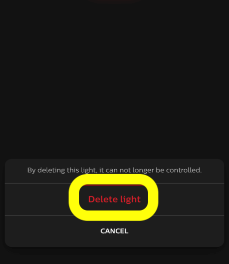 delete hue bulb