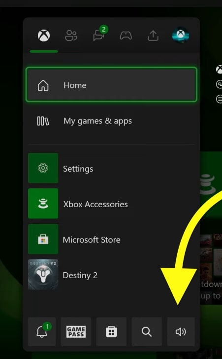 open xbox sound settings