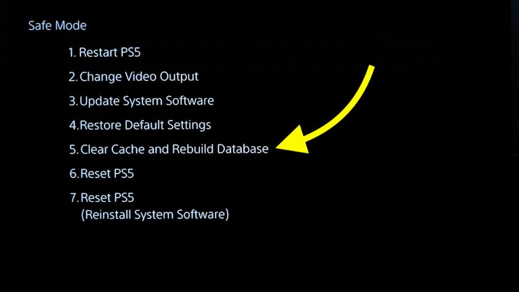 ps5-clear-cache-and-rebuild-database