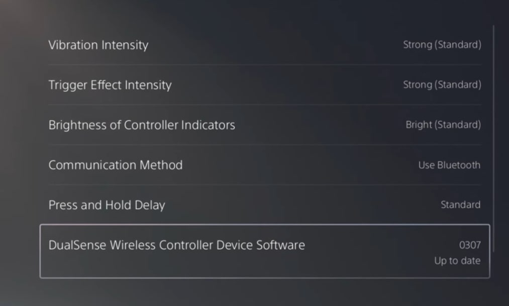 DualSense Wireless Controller Device Software