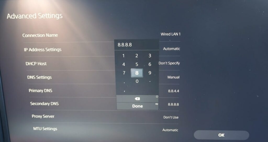 change dns on ps5