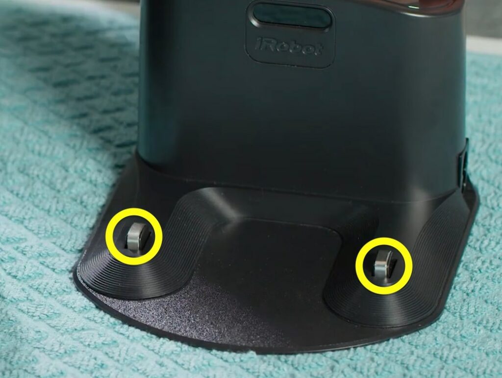 clean the charging contacts on home base - roomba