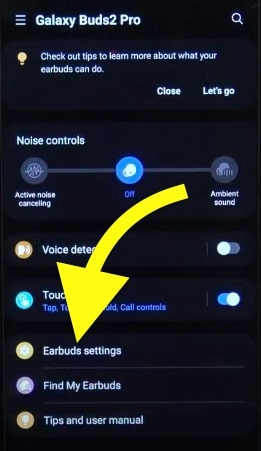 earbuds settings