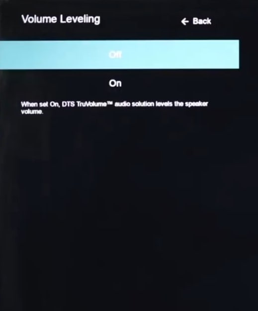 volume leveling off - vizio
