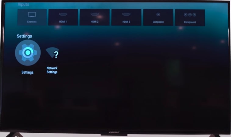 element android tv settings