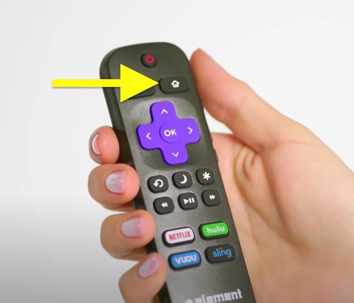 element roku tv home button