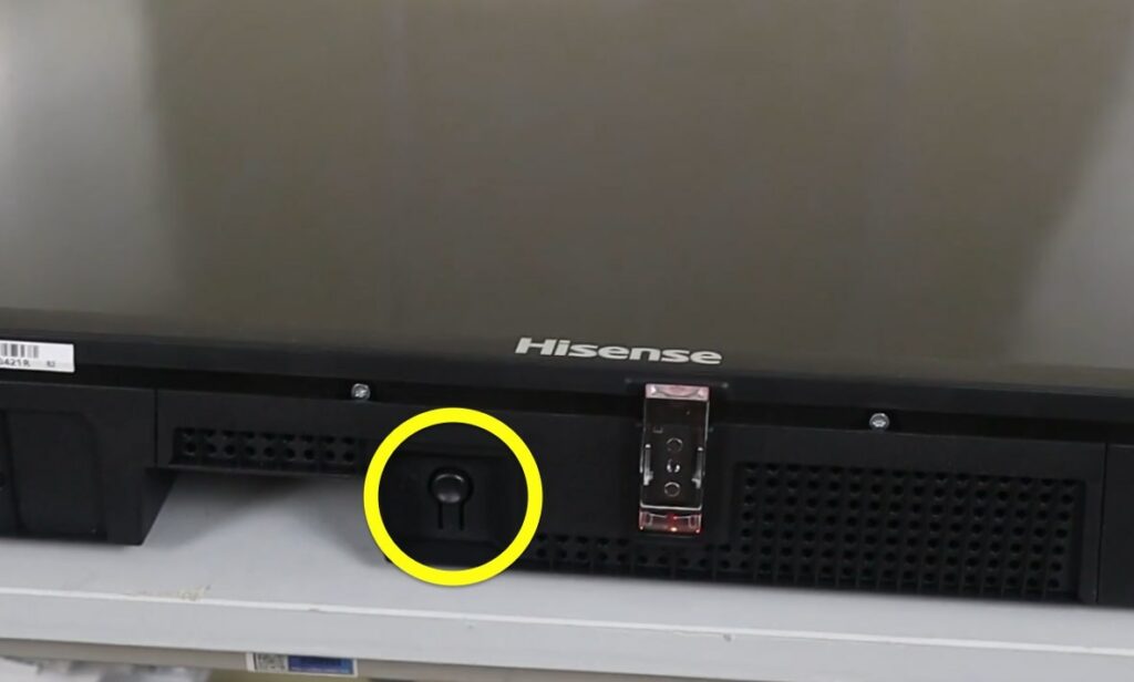 hisense tv power button