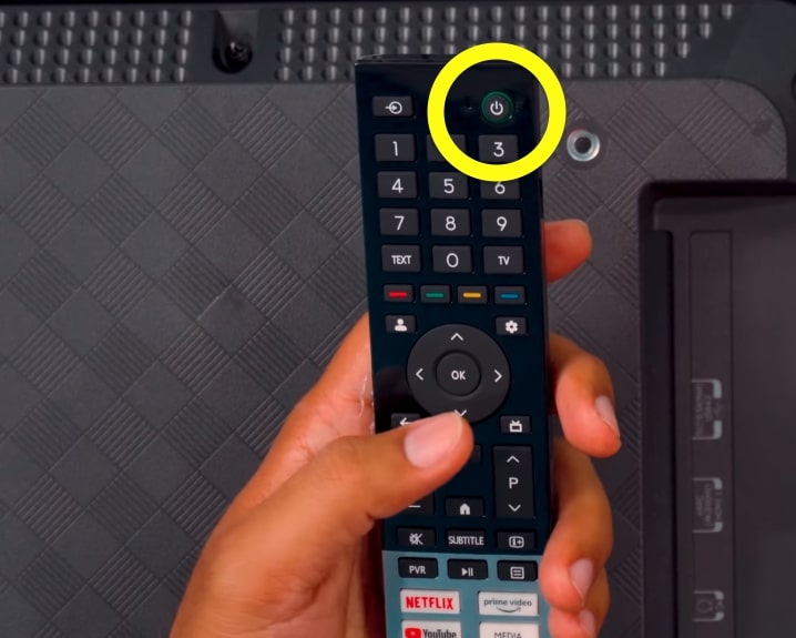 power button on toshiba tv remote