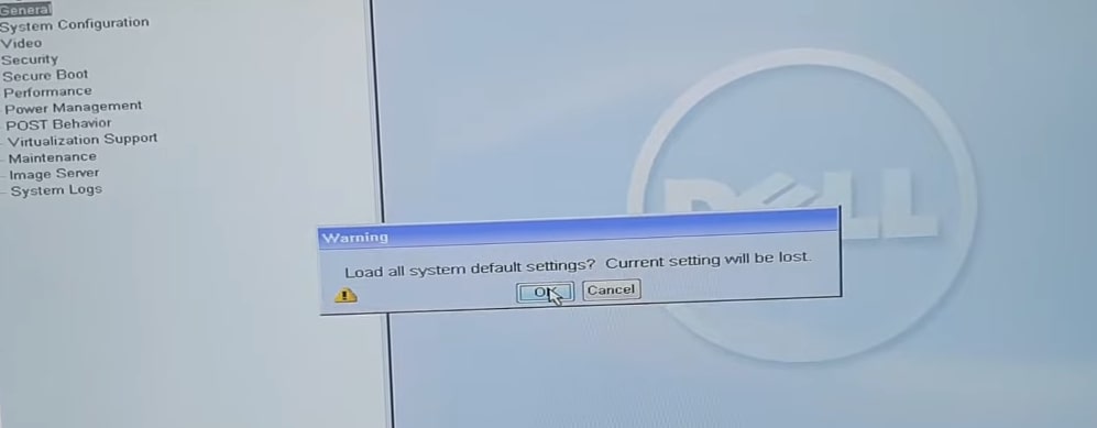 reset Dell laptop BIOS