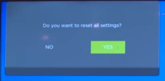 reset all settings element tv