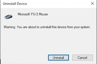 uninstall mouse driver