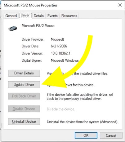 update trackpad driver