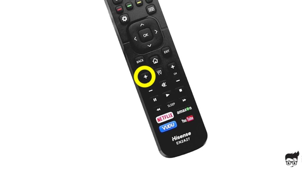 Volume button on Hisense TV remote