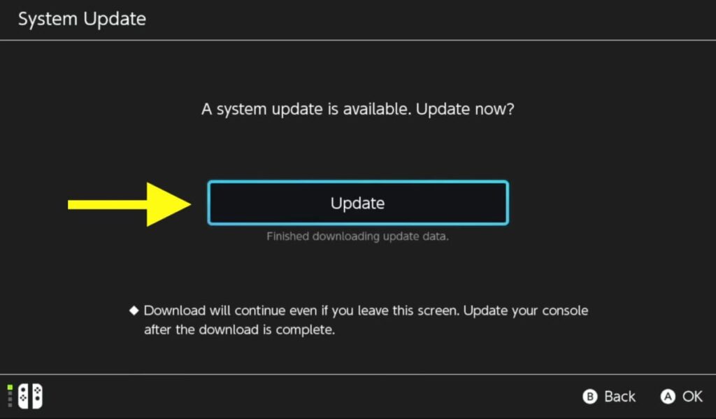 update nintendo system firmware